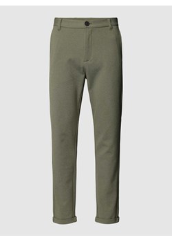Spodnie materiałowe o kroju slim fit z wpuszczanymi kieszeniami ze sklepu Peek&Cloppenburg  w kategorii Spodnie męskie - zdjęcie 173750643