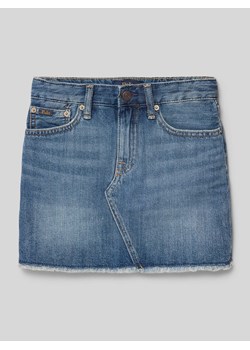 Spódnica jeansowa z bawełny w odcieniu niebieskim ze sklepu Peek&Cloppenburg  w kategorii Spódnice dziewczęce - zdjęcie 173750652