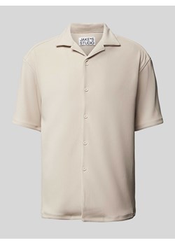 Koszula casualowa o kroju regular fit z kołnierzem z połami ze sklepu Peek&Cloppenburg  w kategorii Koszule męskie - zdjęcie 173750792