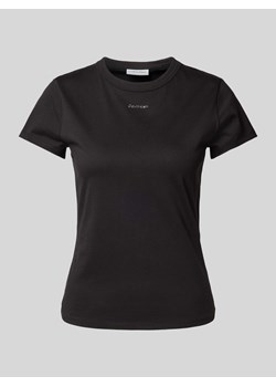 T-shirt z detalem z logo ze sklepu Peek&Cloppenburg  w kategorii Bluzki damskie - zdjęcie 173750840