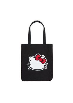 Cropp - Czarna płócienna torba Hello Kitty - czarny ze sklepu Cropp w kategorii Torby materiałowe - zdjęcie 173751412