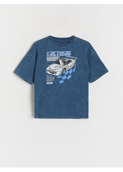 Reserved - T-shirt oversize - granatowy ze sklepu Reserved w kategorii T-shirty chłopięce - zdjęcie 173751922