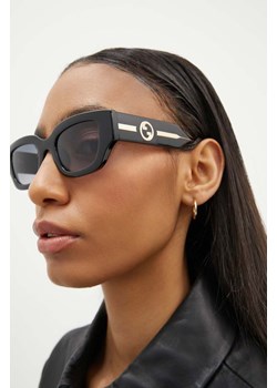 Gucci okulary przeciwsłoneczne damskie kolor czarny GG1558SK ze sklepu ANSWEAR.com w kategorii Okulary przeciwsłoneczne damskie - zdjęcie 173752023