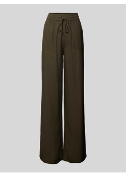 Spodnie materiałowe z szeroką nogawką i nakładanymi kieszeniami model ‘milia’ ze sklepu Peek&Cloppenburg  w kategorii Jeansy damskie - zdjęcie 173752993