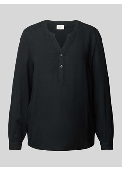 Bluzka z krótką listwą guzikową model ‘milia’ ze sklepu Peek&Cloppenburg  w kategorii Bluzki damskie - zdjęcie 173753001