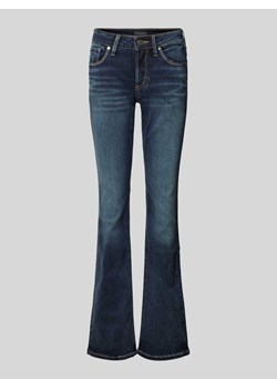 Jeansy o kroju slim fit z poszerzaną nogawką i 5 kieszeniami model ‘BRITT’ ze sklepu Peek&Cloppenburg  w kategorii Jeansy damskie - zdjęcie 173753052