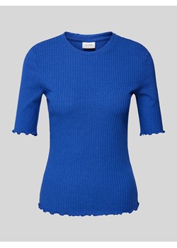 T-shirt z prążkowaniem model ‘ABENSI’ ze sklepu Peek&Cloppenburg  w kategorii Bluzki damskie - zdjęcie 173753061