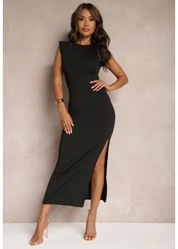Czarna Sukienka w Stylu Bodycon Bez Rękawów z Rozcięciem Klafea ze sklepu Renee odzież w kategorii Sukienki - zdjęcie 173755392