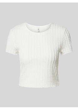 T-shirt z ażurowym wzorem model ‘GEORGINA’ ze sklepu Peek&Cloppenburg  w kategorii Bluzki damskie - zdjęcie 173755720