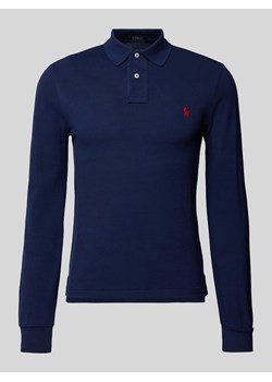 Koszulka polo o kroju slim fit z długim rękawem ze sklepu Peek&Cloppenburg  w kategorii T-shirty męskie - zdjęcie 173755730