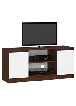 Szafka RTV do salonu wenge + biały - Galapi 3X 120 cm ze sklepu Edinos.pl w kategorii Szafki RTV - zdjęcie 173756894