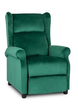Zielony fotel wypoczynkowy rozkładany - Alvo ze sklepu Edinos.pl w kategorii Fotele - zdjęcie 173757050