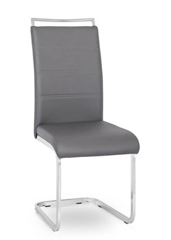 Szare nowoczesne krzesło na płozach - Brox ze sklepu Edinos.pl w kategorii Krzesła - zdjęcie 173757103