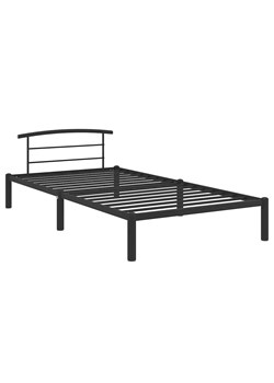 Czarne metalowe łóżko pojedyncze 100x200 cm - Veko ze sklepu Edinos.pl w kategorii Łóżka i materace - zdjęcie 173757193