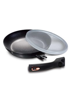 Czarna patelnia z odpinaną rączką 28 cm W3-A30 ze sklepu Edinos.pl w kategorii Naczynia - zdjęcie 173757304