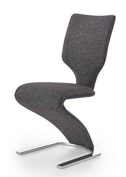 Szare nowoczesne krzesło na płozach - Louis ze sklepu Edinos.pl w kategorii Krzesła - zdjęcie 173757390
