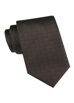Męski Krawat - Angelo di Monti - Głęboki Brąz, Geometryczny Wzór KRADM2172 ze sklepu JegoSzafa.pl w kategorii Krawaty - zdjęcie 173758323