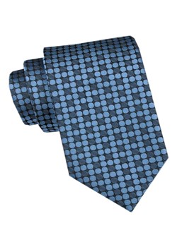Męski Krawat - Angelo di Monti - Niebieski, Gęste Groszki KRADM2168 ze sklepu JegoSzafa.pl w kategorii Krawaty - zdjęcie 173758331