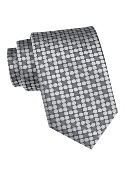 Męski Krawat - Angelo di Monti - Srebrny w Gęste Grochy KRADM2166 ze sklepu JegoSzafa.pl w kategorii Krawaty - zdjęcie 173758343
