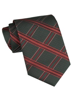 Męski Krawat - Angelo di Monti - Zielony w Dużą Kratę KRADM2154 ze sklepu JegoSzafa.pl w kategorii Krawaty - zdjęcie 173758353
