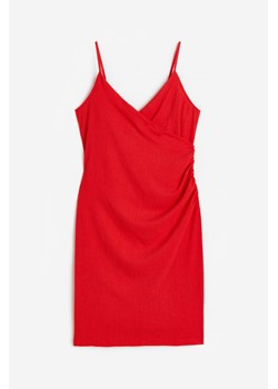 H & M - Drapowana sukienka dżersejowa - Czerwony ze sklepu H&M w kategorii Sukienki - zdjęcie 173760224