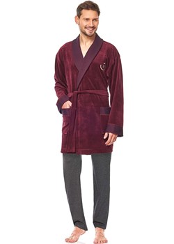 Szlafrok męski krótki bordowy 9101 BJ, Kolor bordowy, Rozmiar L, L&amp;L ze sklepu Primodo w kategorii Szlafroki męskie - zdjęcie 173762212