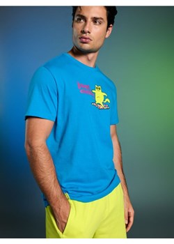 Sinsay - Koszulka - turkusowy ze sklepu Sinsay w kategorii T-shirty męskie - zdjęcie 173764323