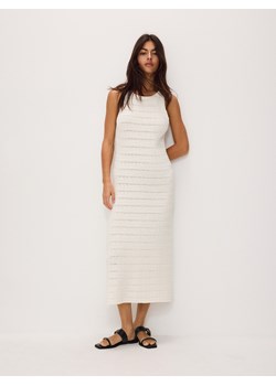 Reserved - Dzianinowa sukienka - kremowy ze sklepu Reserved w kategorii Sukienki - zdjęcie 173766262