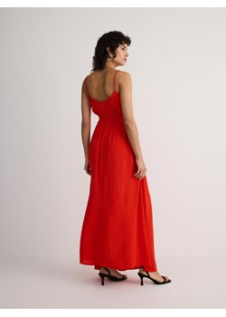 Reserved - Sukienka z wiskozy - pomarańczowy ze sklepu Reserved w kategorii Sukienki - zdjęcie 173766631