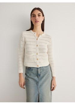 Reserved - Sweter z kieszeniami - kremowy ze sklepu Reserved w kategorii Swetry damskie - zdjęcie 173766942