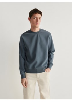 Reserved - Gładka bluza z bawełną - granatowy ze sklepu Reserved w kategorii Bluzy męskie - zdjęcie 173767023