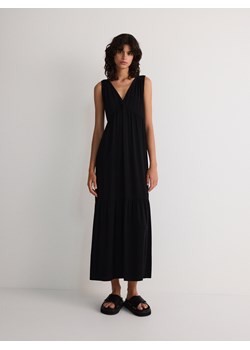 Reserved - Sukienka z wiskozy - czarny ze sklepu Reserved w kategorii Sukienki - zdjęcie 173767424