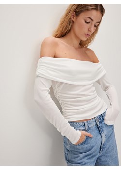 Reserved - Bluzka z odkrytymi ramionami - biały ze sklepu Reserved w kategorii Bluzki damskie - zdjęcie 173767474