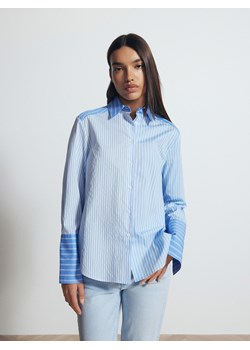 Reserved - Koszula z łączonych tkanin - niebieski ze sklepu Reserved w kategorii Koszule damskie - zdjęcie 173767522