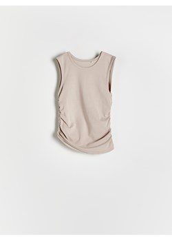 Reserved - Top z asymetrycznym dołem - kremowy ze sklepu Reserved w kategorii Bluzki dziewczęce - zdjęcie 173768090