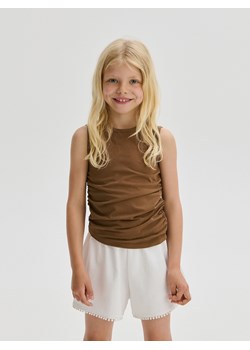 Reserved - Sportowy top na ramiączkach - brązowy ze sklepu Reserved w kategorii Bluzki dziewczęce - zdjęcie 173768092