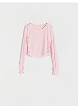 Reserved - Bluzka z marszczeniami - różowy ze sklepu Reserved w kategorii Bluzki dziewczęce - zdjęcie 173768100