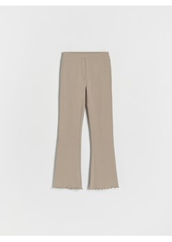 Reserved - Bawełniane spodnie flare - zielony ze sklepu Reserved w kategorii Spodnie dziewczęce - zdjęcie 173768160