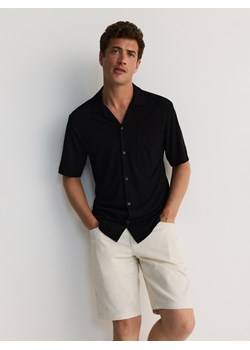 Reserved - Koszula comfort fit z wiskozą - czarny ze sklepu Reserved w kategorii Koszule męskie - zdjęcie 173768710