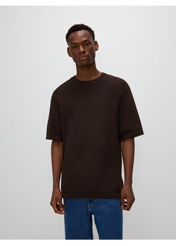 Reserved - Sweter z krótkim rękawem - ciemnobrązowy ze sklepu Reserved w kategorii Swetry męskie - zdjęcie 173768811