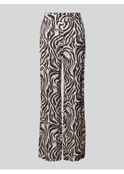 Spodnie materiałowe rozkloszowane z bocznym,wszytym zamkiem błyskawicznym ze sklepu Peek&Cloppenburg  w kategorii Spodnie damskie - zdjęcie 173769662