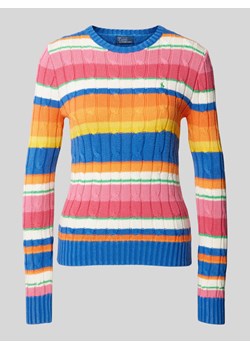Sweter z dzianiny ze wzorem w paski model ‘LIANNA’ ze sklepu Peek&Cloppenburg  w kategorii Swetry damskie - zdjęcie 173769690