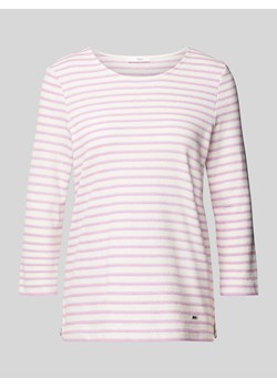 Bluzka z długim rękawem i fakturowanym wzorem model ‘Style.Bonnie’ ze sklepu Peek&Cloppenburg  w kategorii Bluzki damskie - zdjęcie 173769701
