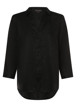 Franco Callegari Damska bluzka lniana Kobiety len czarny jednolity ze sklepu vangraaf w kategorii Bluzki damskie - zdjęcie 173770660