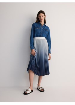 Reserved - Plisowana spódnica midi - jasnoniebieski ze sklepu Reserved w kategorii Spódnice - zdjęcie 173771753