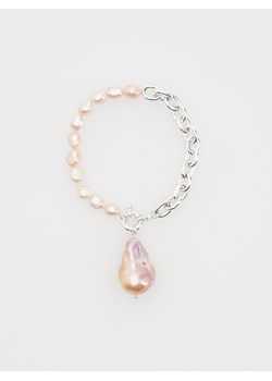 Reserved - Posrebrzana bransoletka z naturalnymi perłami - srebrny ze sklepu Reserved w kategorii Bransoletki - zdjęcie 173771760