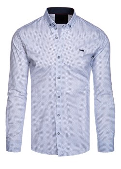 Koszula męska biała Dstreet DX2563 ze sklepu DSTREET.PL w kategorii Koszule męskie - zdjęcie 173772223