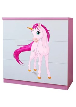 Komoda dla dziewczynki z szufladami Happy 10X mix - biało-różowa ze sklepu Edinos.pl w kategorii Meble dziecięce - zdjęcie 173772252