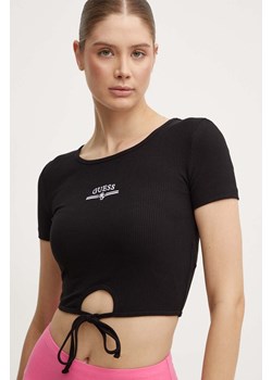 Guess t-shirt damski kolor czarny ze sklepu ANSWEAR.com w kategorii Bluzki damskie - zdjęcie 173772832
