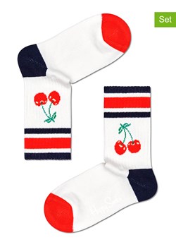 Happy Socks Skarpety (2 pary) &quot;Cherries&quot; w kolorze czerwono-białym ze sklepu Limango Polska w kategorii Skarpetki dziecięce - zdjęcie 173773061